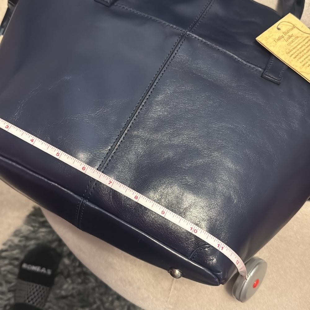 Patricia Nash Ocean Blue Leather Tote Bag, new - Picture 10 of 13